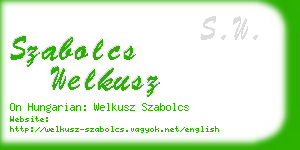 szabolcs welkusz business card